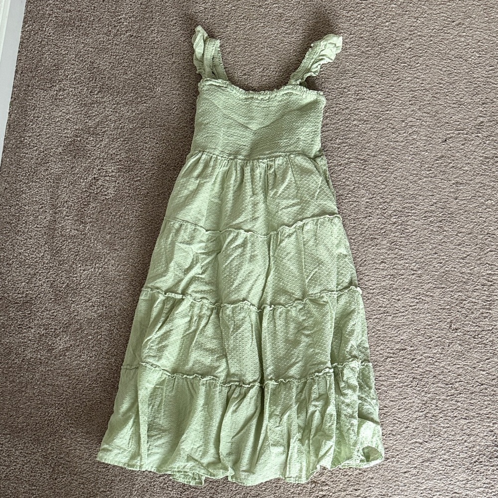 J Crew Light Green A-Line Dress